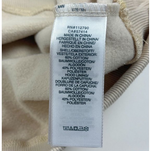 True Religion Patch Hit Hoodie Mens Large Beige Pullover Hooded Sweatshirt - Picture 8 of 12